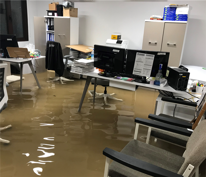 flooded office space