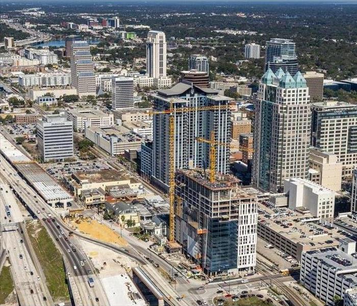 aerial view of downtown Orlando
