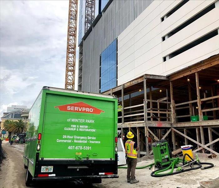 SERVPRO of Winter Park truck at a commercial site